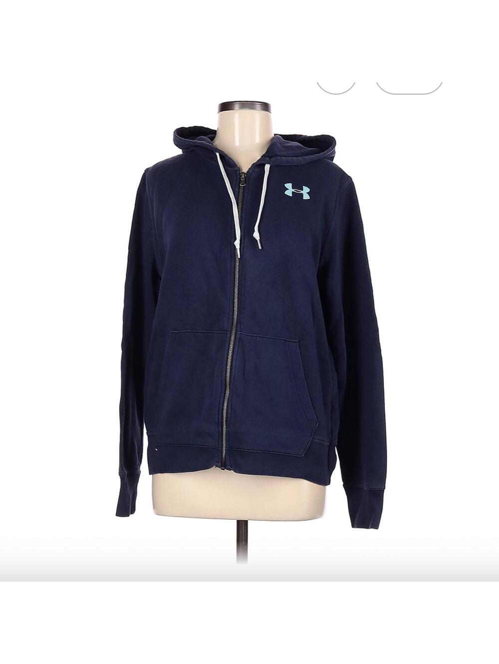 Under Armour Blue Zip-Up Hoodie Size M